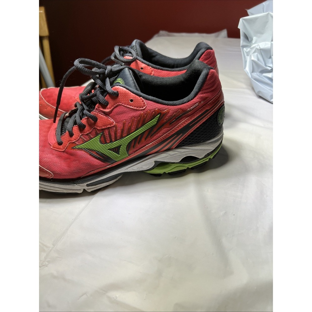 Mizuno Womens Wave Rider 16 Athletic Shoe Size 10 Red Black 8KN-30340 - Picture 7 of 8
